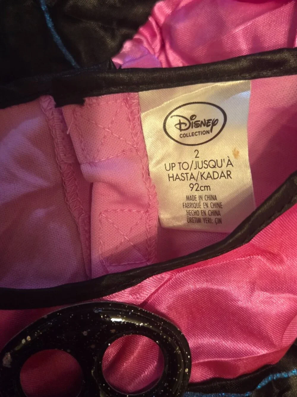 Disney Character Costume Dress Toddler Size 2 Pink and Black Spider Web Design